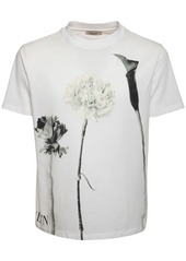 Valentino Floral Logo Print Cotton T-shirt