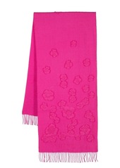 Valentino floral-pattern knitted scarf