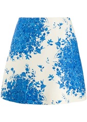 Valentino floral-print A-line skirt