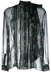 Valentino floral sheer blouse