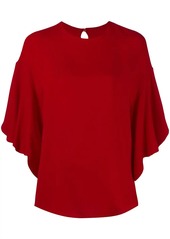 Valentino frilled tulip-sleeve blouse