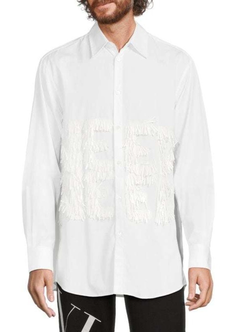 Valentino Fringed Solid Shirt