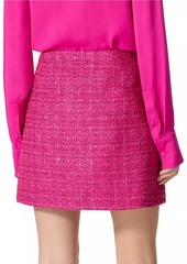 Valentino Glaze Tweed Light Mini Skirt