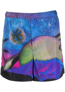 Valentino graphic-print swim shorts