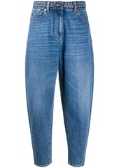 Valentino high-rise tapered jeans