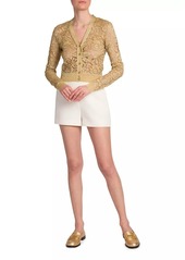 Valentino High-Waisted Crepe Couture Shorts