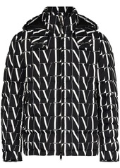 Valentino hooded logo-print down jacket