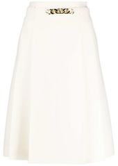 Valentino horsebit-detail high-waisted skirt
