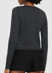 Valentino Iconographe Wool Jacquard Cardigan