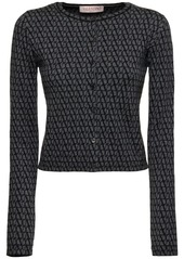 Valentino Iconographe Wool Jacquard Cardigan