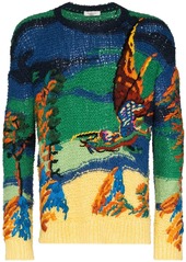 Valentino intarsia knit dragon motif jumper
