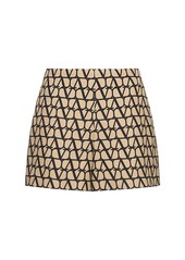 Valentino Jacquard Logo High Waist Shorts