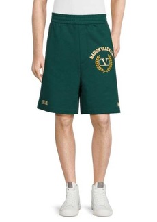 Valentino Knit Jersey Logo Shorts