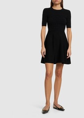 Valentino Knit Logo Short Sleeve Mini Dress