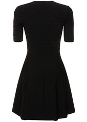 Valentino Knit Logo Short Sleeve Mini Dress