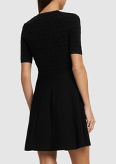 Valentino Knit Logo Short Sleeve Mini Dress