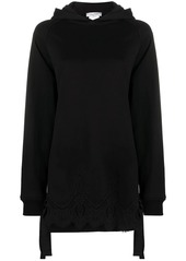 Valentino lace trim bow-embellished hoodie