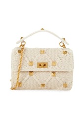 Valentino Large Rockstud Braided Crossbody Bag