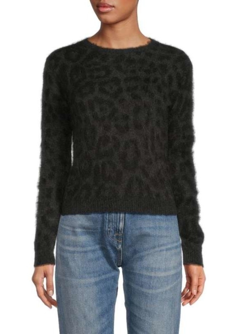 Valentino Leopard-Effect Mohair Blend Sweater