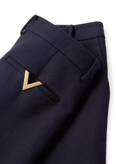 Valentino Light Double Splittable Gabardine Bermuda Shorts