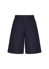 Valentino Light Double Splittable Gabardine Bermuda Shorts