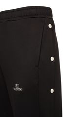 Valentino Logo Cotton Blend Jersey Sweatpants