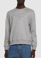 Valentino Logo Cotton Blend Jersey Sweatshirt