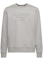 Valentino Logo Cotton Blend Jersey Sweatshirt