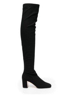 Valentino logo-embroidered over-the-knee boots