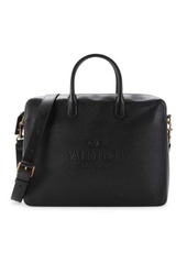 Valentino Logo Leather Briefcase