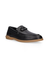 Valentino Logo Leather Loafers