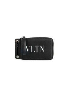 Valentino Logo Leather Wallet On Chain