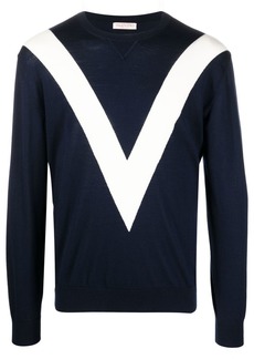 Valentino logo-print wool jumper