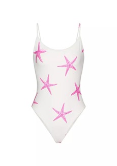 Valentino Lycra Starfish One-Piece Swimsuit