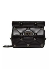 Valentino Medium Roman Stud The Shoulder Bag In Nappa With Chain And Tone-On-Tone Studs