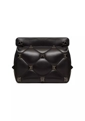 Valentino Medium Roman Stud The Shoulder Bag In Nappa With Chain And Tone-On-Tone Studs