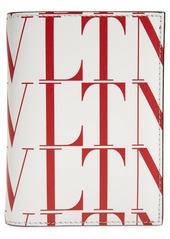 Valentino Garavani VLTN Times Vertical Leather Card Case in Bianco Ottico at Nordstrom