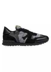 Valentino Mesh Fabric Camouflage Rockrunner Sneakers