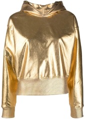 Valentino metallic cotton-blend hoodie