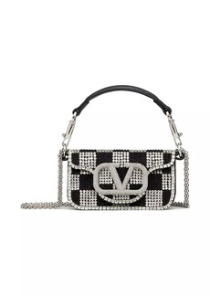 Valentino Micro Top Handle Bag With Locò Chain Featuring Chess Embroidery