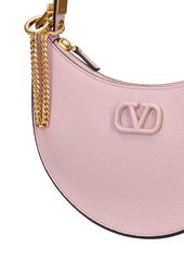 Valentino Mini V Logo Signature Leather Hobo Bag