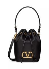 Valentino Mini Vlogo Signature Bucket Bag in Nappa Leather