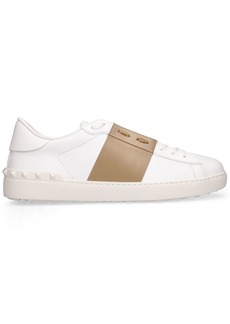 Valentino Open Leather Low Top Sneakers