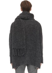Valentino Oversize Alpaca Blend Scarf Sweater