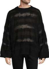 Valentino ​Oversized Mohair & Silk Striped Sweater