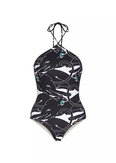 Valentino Panther Lycra Swimsuit
