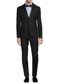 Valentino Peaked Lapel Wool Blend Suit