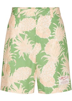 Valentino Pineapple-print cotton bermuda shorts