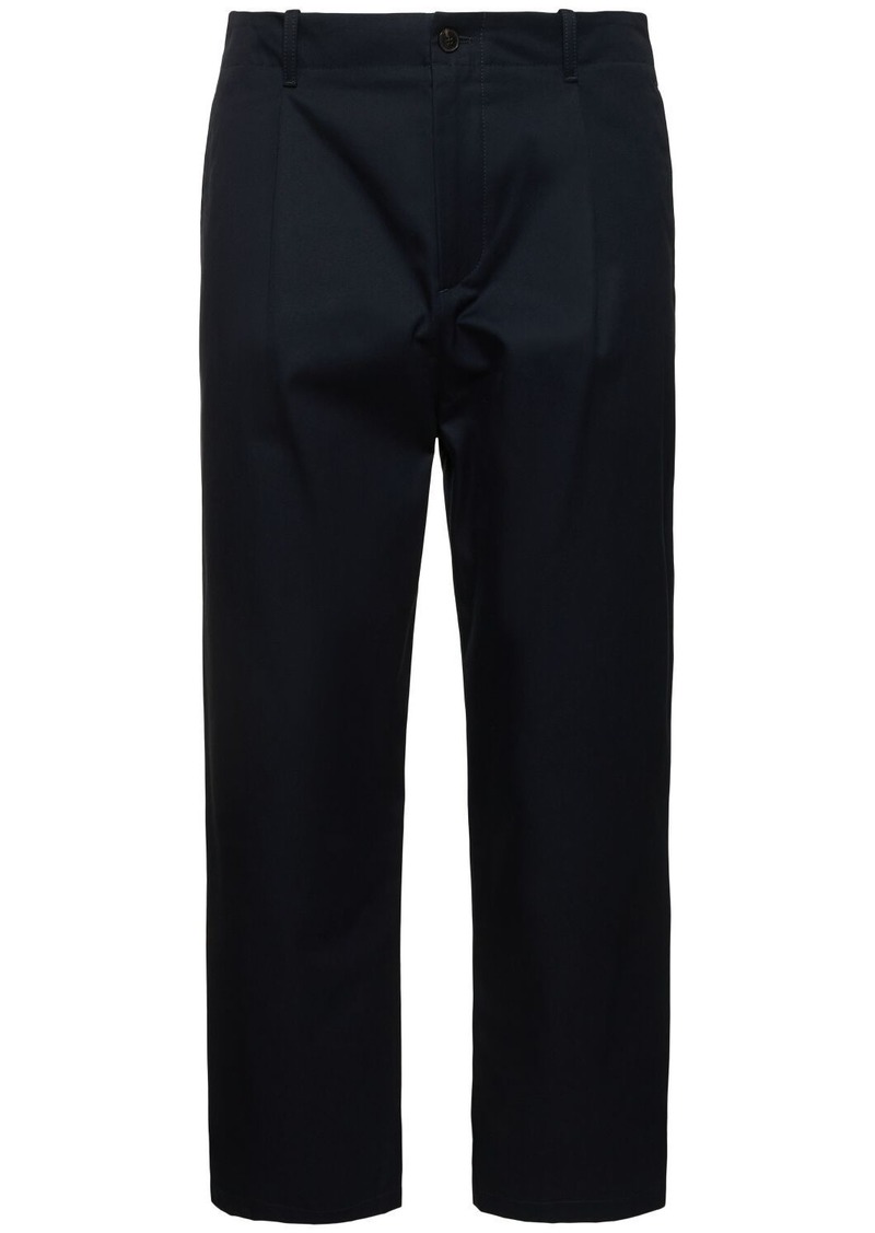 Valentino Pleated Cotton Gabardine Pants