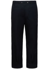 Valentino Pleated Cotton Gabardine Pants